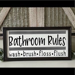 Bathroom Rules Sign